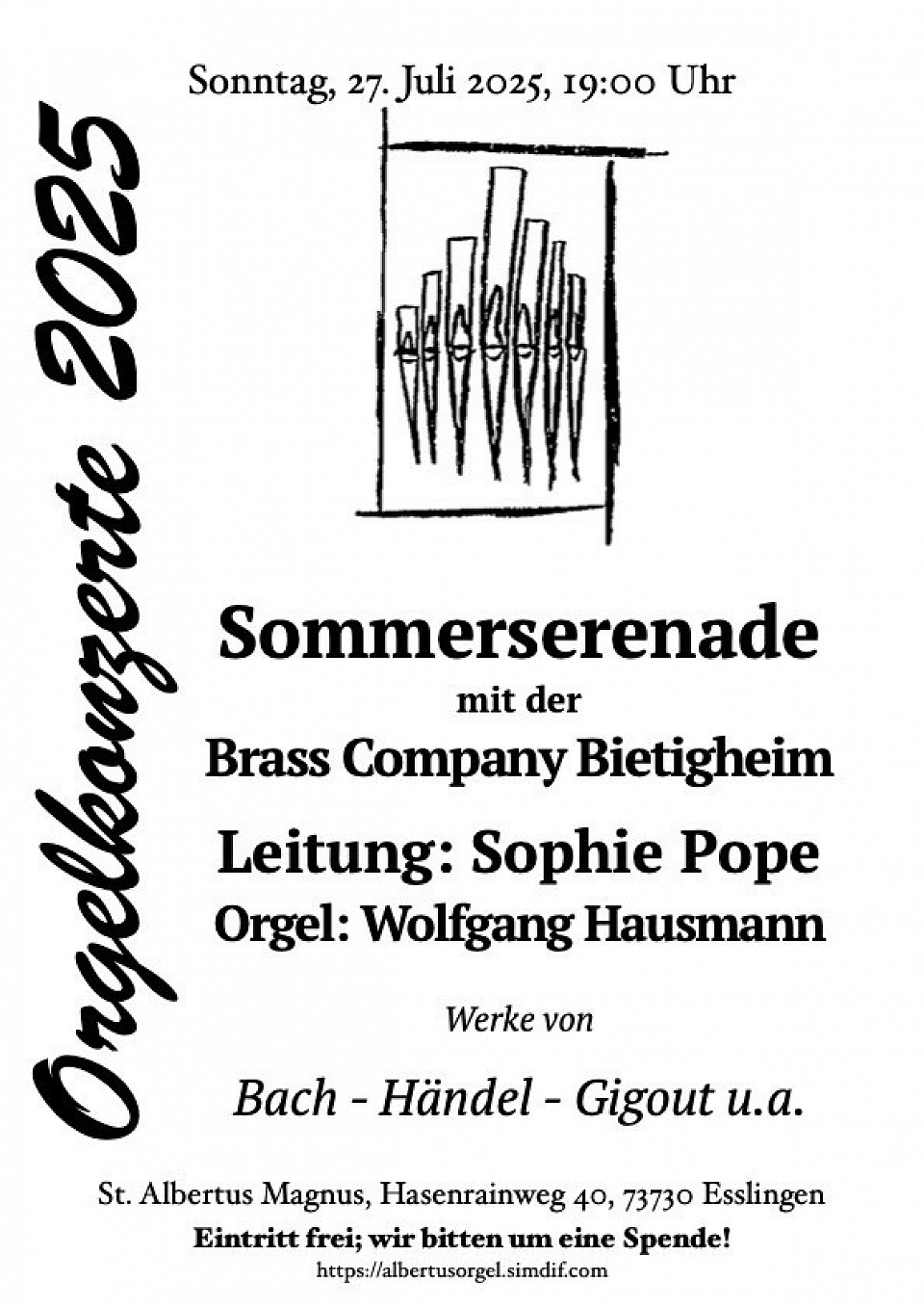 Orgelkonzert Gabriele Anna Lesch, Wolfgang Hausmann